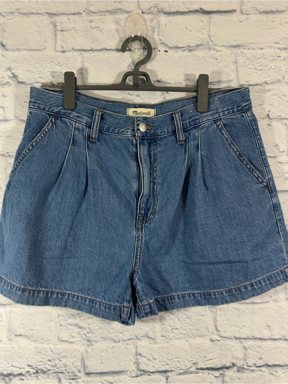 Madewell Blue Denim High-Waist Jean Shorts